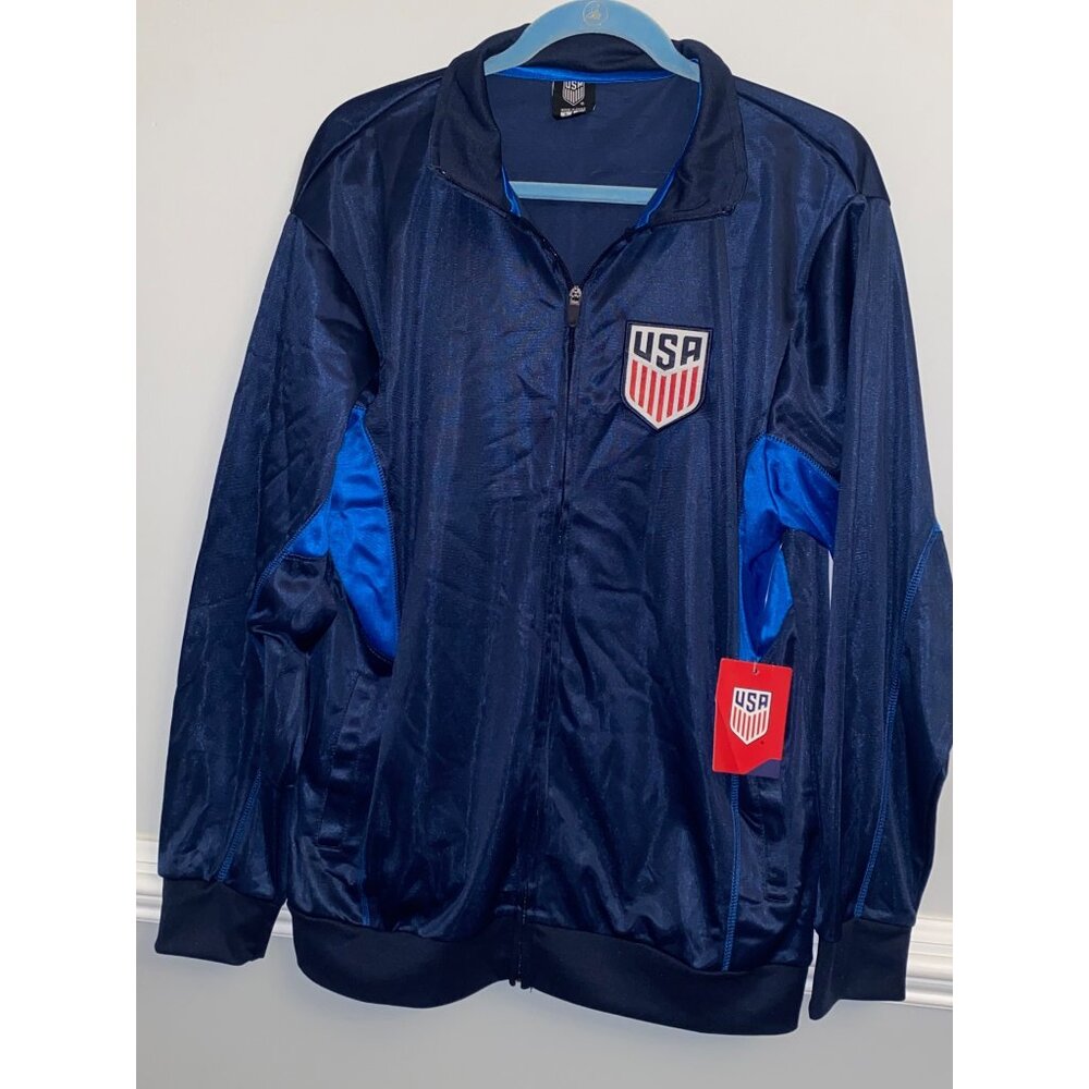 Icon Sports Officially Licensed USA Soccer Full Zip Training Soccer Track Jacket